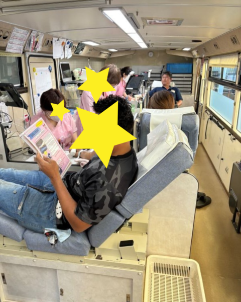 採血の様子ほし